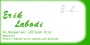 erik labodi business card